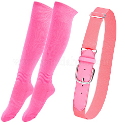 1 par de calcetines de fútbol de polialgodón de color liso&nbsp;AJEW-CL0001-33A