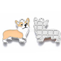 Rack-Plating-Legierung Emaille-Hund-Anhänger&nbsp;PALLOY-T075-160