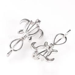 Käfig Messing Anhänger&nbsp;KK-R057-02P