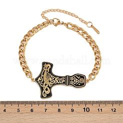 304 Edelstahl-Emaille-Gliederarmbänder&nbsp;BJEW-P356-01B-G