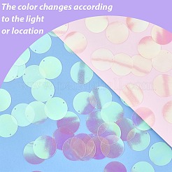 80 g di pendenti in paillettes/paillettes in pvc iridescente&nbsp;KY-SC0002-49A