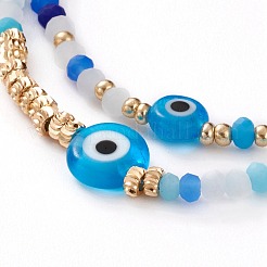 Set di braccialetti di perline di nylon intrecciati regolabili&nbsp;BJEW-JB05790-02