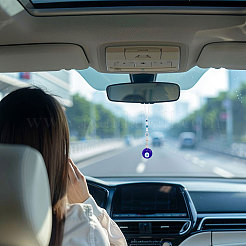 Glas böser Blick & Legierung Strass Auto Anhänger Dekorationen&nbsp;AJEW-GL0003-26