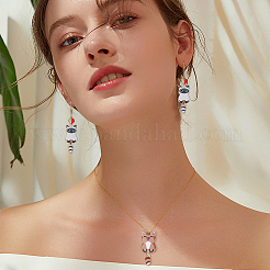 Pendenti smaltati in lega di placcatura in oro chiaro stile 42 pz 7&nbsp;FIND-DC0003-41