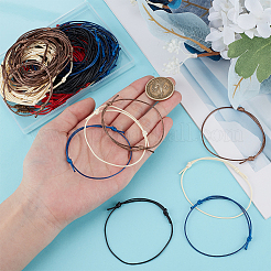 100 Stück 5 Farben gewachste Polyesterschnur zum Herstellen von Armbändern&nbsp;BJEW-DR00002