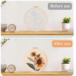 Starter kit per ricamo con punch a motivo floreale&nbsp;DIY-WH20007-743A
