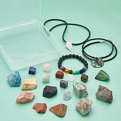 DIY-Set zur Schmuckherstellung mit gemischten Steinen und Chakra&nbsp;DIY-CA0003-69