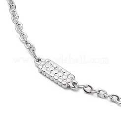 Collier à maillons rectangulaires en acier inoxydable 304 anti-ternissement&nbsp;NJEW-K249-05P
