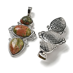 Pendenti Unakite naturali&nbsp;G-Q158-04G