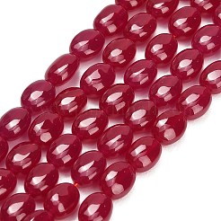 Fili di perle di corindone rosso coltivate in laboratorio&nbsp;GG-CBAC488-02C