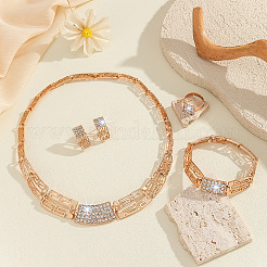 Collane e bracciali in lega rettangolare con cristalli e strass&nbsp;FS-WG37DB8-01
