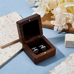 Magnetboxen zur Geschenkaufbewahrung mit Manschettenknöpfen aus Holz&nbsp;CON-WH0089-217B