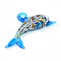 Main feuille d'argent chalumeau grands pendentifs&nbsp;LAMP-T023-13C