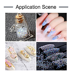 240 g 8 Farben AB-Farbe überzogen DIY 3D Nail Art Dekoration Mini Glasperlen&nbsp;EGLA-CD0001-06