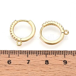 Creolen-Zubehör aus Messing mit Mikropavé und Zirkonia&nbsp;KK-N261-52G