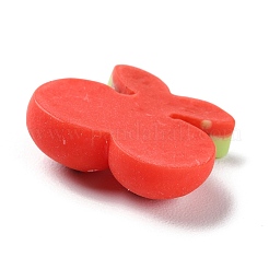 Undurchsichtige Kirsch-Cabochons aus Kunstharz im Cartoon-Stil&nbsp;RESI-Q218-01A