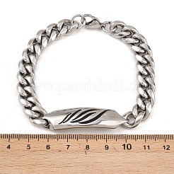 Bracciali a catena cubana in acciaio inossidabile 304 per uomo e donna&nbsp;BJEW-G766-05P-03