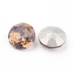 Cabochons de strass pointu dos et dos plaqué en verre&nbsp;RGLA-J012-8mm-221