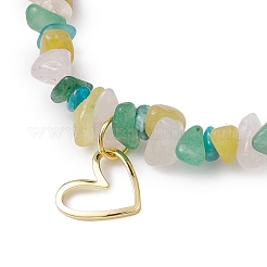 Braccialetti elastici con perline di pietre miste naturali&nbsp;BJEW-JB11117