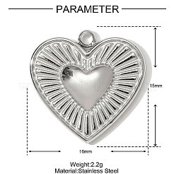 Pendentifs en acier inoxydable 304&nbsp;STAS-OY001-24P