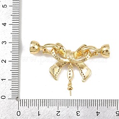 Messing Micro Pave klare Zirkonia Falte über Verschlüsse&nbsp;KK-U059-57G