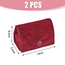 Mini boîtes de rangement de bijoux en velours&nbsp;CON-WH0089-08C