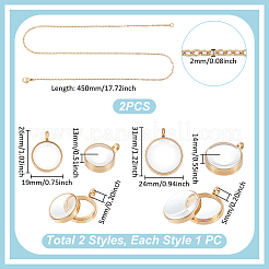DIY-Sets zur Herstellung runder Halskettenanhänger&nbsp;DIY-UN0007-66G