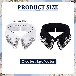 2 Stück 2 Stile Polyester abnehmbare Bluse falschen Kragen&nbsp;DIY-ME0001-57