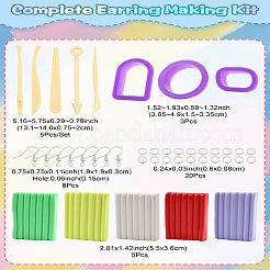 Kits de fabrication de boucles d'oreilles pendantes en argile polymère&nbsp;DIY-YWC0005-05C