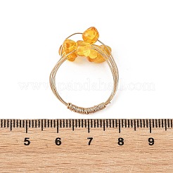 Fingerringe aus natürlichem Bernstein&nbsp;RJEW-JR01080