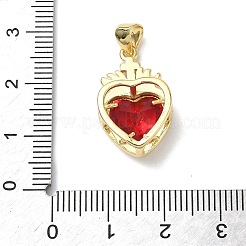 Pendentifs de verre en laiton&nbsp;KK-L253-28G-02