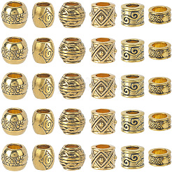 60 stücke 6 stile tibetanische legierung europäische perlen&nbsp;FIND-SC0019-84