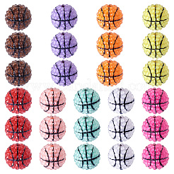 30 pz perline di strass in resina a tema sportivo&nbsp;RESI-TA0003-96C