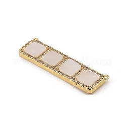 Ciondoli connettore in ottone con micro pavé di zirconi chiari&nbsp;CU-CBA30E8-01G-B02