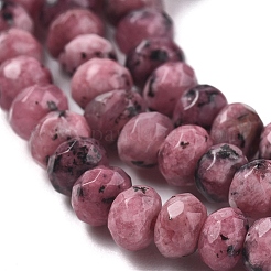 Chapelets de perles en rondelles en jade de Malaisie naturel teint&nbsp;G-E316-2x4mm-38