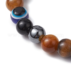 Stretch-Armbänder mit runden Edelsteinperlen&nbsp;BJEW-JB11005-04