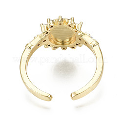 Anneaux de manchette en laiton micro pave zircone cubique&nbsp;RJEW-S044-127-NF