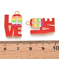Regenbogenfarbene Pride-Emaille-Anhänger aus Legierung&nbsp;ENAM-K067-07