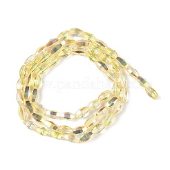 Abalorios de vidrio electroplate hebras&nbsp;GLAA-Q101-03B-HP02