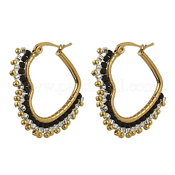 Ohrringe mit Glasperlenmuster für Damen&nbsp;EJEW-MZ00797-03