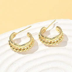 Pendientes de latón con forma de C&nbsp;EJEW-A132-06G