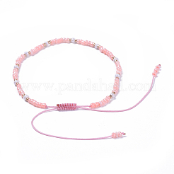 Bracelets de perles tressées en fil de nylon ajustable&nbsp;BJEW-JB04377-02