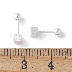 Boucles d'oreilles à tige en argent fin s999&nbsp;EJEW-M064-02S