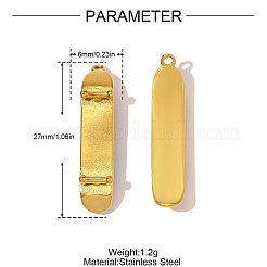Pendentifs en acier inoxydable 304&nbsp;STAS-OY009-35G
