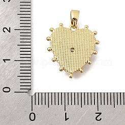 Pendenti in zirconi cubici trasparenti in micro pavè di ottone&nbsp;KK-D255-10G