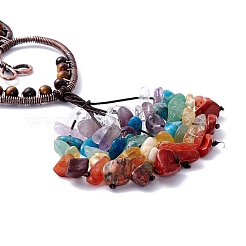 Decoraciones colgantes grandes de ojo de tigre natural&nbsp;G-P459-05B