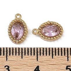 Ionenplattierung (IP) 304 Edelstahl Micro Pave Zirkonia Charms&nbsp;STAS-K256-19G-07