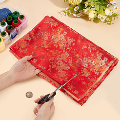 Tissu polyester à motif floral de style chinois pour vêtements et décoration intérieure&nbsp;DIY-WH0622-735A