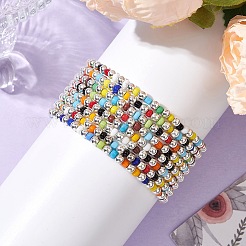 Stretch-Armbänder aus Glasperlen&nbsp;BJEW-JB10957