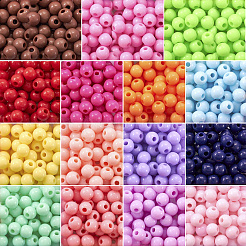 15 Farben undurchsichtige Acrylperlen&nbsp;MACR-TA0001-69